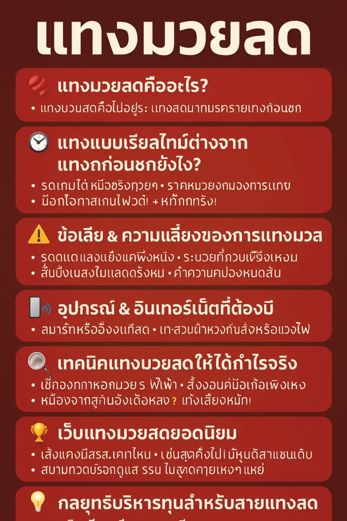 แทงมวยสด