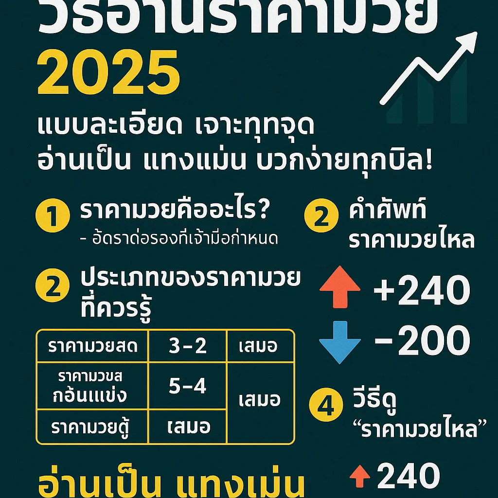 วิธีอ่านราคามวย